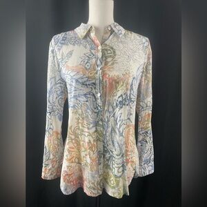 Chico's Multicolor Paisley Button-Down Shirt